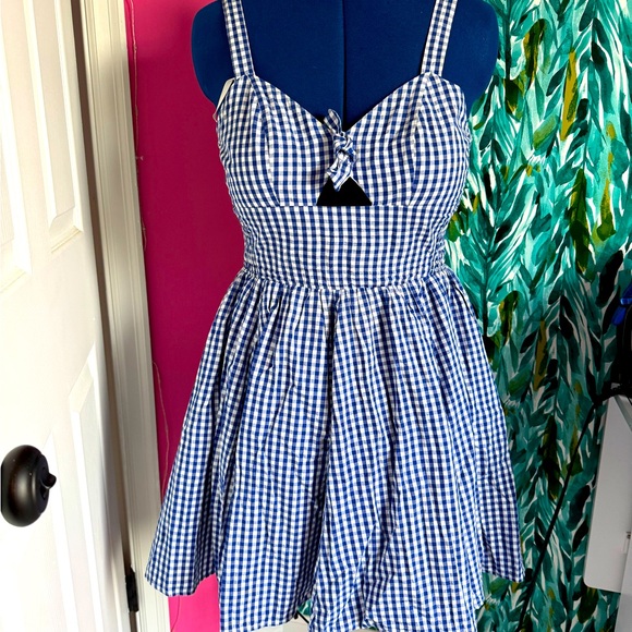 Trashy Diva Blue Gingham Hottie Dress - Picture 2 of 6